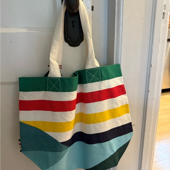 Hudson Bay Company striped tote with moose design - Picture 2 of 6